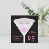 第65回誕生日パーティー招待65thトースト 招待状 (スタンド正面)