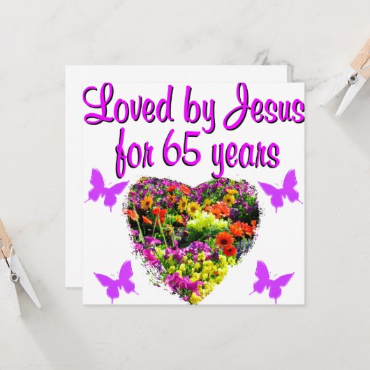 第65回誕生日宗教 カード (正面/裏面インサイチュ)