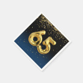 第65回金ゴールドパーティーバルーンと紙吹雪ナプキン スタンダードカクテルナプキン (角)