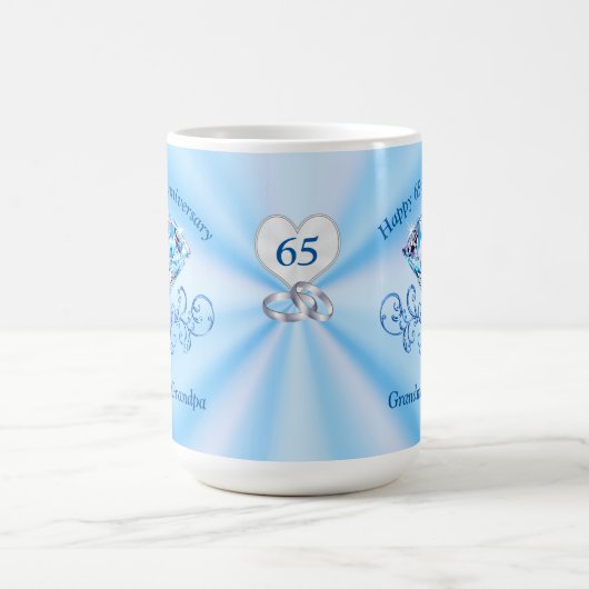 第65祖父母のための結婚記念日のギフト コーヒーマグカップ (中央)
