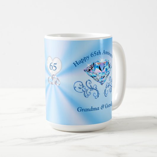 第65祖父母のための結婚記念日のギフト コーヒーマグカップ (正面右)