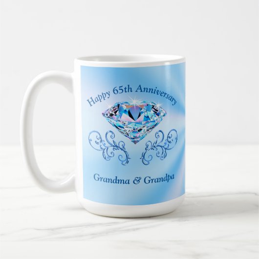 第65祖父母のための結婚記念日のギフト コーヒーマグカップ (左)