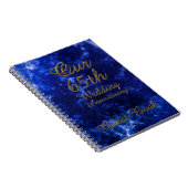 第65結婚記念日の来客名簿の青のサファイア ノートブック (右側)