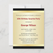 第65誕生日のびっくりパーティ-任意写真 招待状 (裏面)