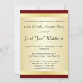 第65誕生日のびっくりパーティ-任意写真 招待状 (裏面)