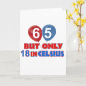 第65誕生日のデザイン カード (黄色い花)