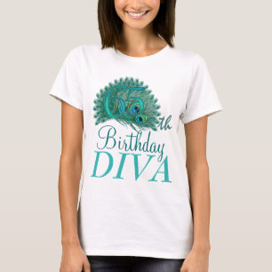 第65誕生日の花型女性歌手のワイシャツ Tシャツ