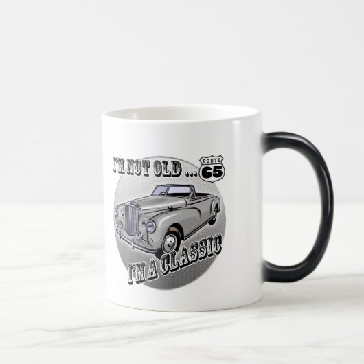 第65誕生日のTシャツおよびギフト モーフィングマグカップ (右)