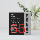 第65誕生日または任意年度の赤銀黒C846A 招待状 (スタンド正面)