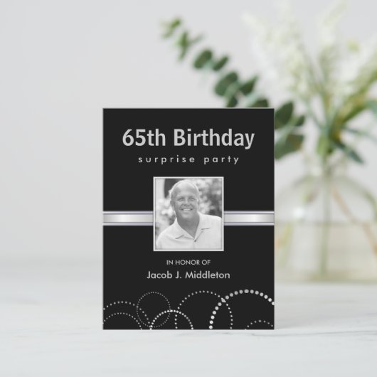 第65誕生日サプライズパーティーフォト招待状 招待状 (スタンド正面)