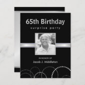 第65誕生日サプライズパーティーフォト招待状 招待状 (正面/裏面)