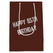 第65誕生日ビールオンホ頭が切れるン ミディアムペーパーバッグ (裏面)