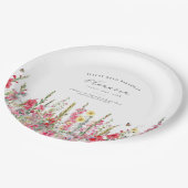 第65誕生日威厳がある誕生花用品 ペーパープレート (アングル)