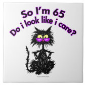 第65誕生日猫 タイル (正面)