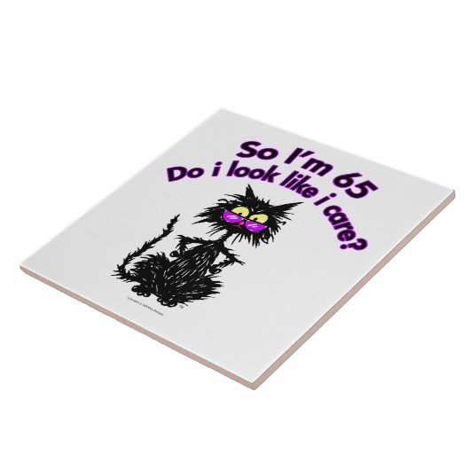 第65誕生日猫 タイル (側面)