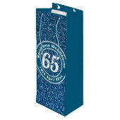 第65誕生日（名前、年齢、日付ワイン付き） ワインギフトバッグ (裏面アングル)