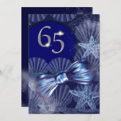 第65誕生祝いのパーティーの専攻学生はカスタマイズ 招待状 (正面/裏面)