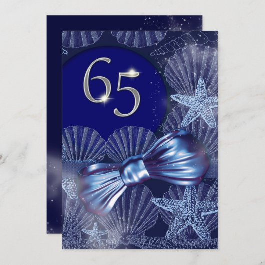 第65誕生祝いのパーティーの専攻学生はカスタマイズ 招待状 (正面/裏面)