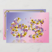 第65開花した手紙を持つ誕生会、 招待状 (正面/裏面)