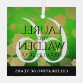 第66エレガント回タイタ結婚ナイト記念日 ガラスオーナメント (裏面)