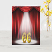 第66ステージのスポットライトの誕生日 カード (黄色い花)