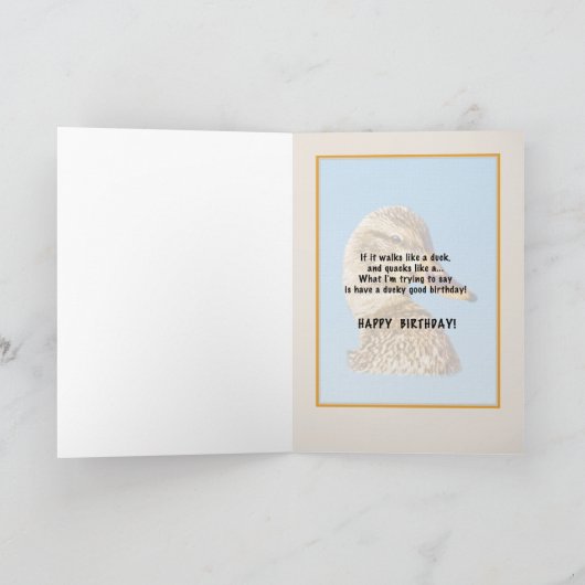 第66マガモのアヒルが付いているバースデー・カード カード (内部)
