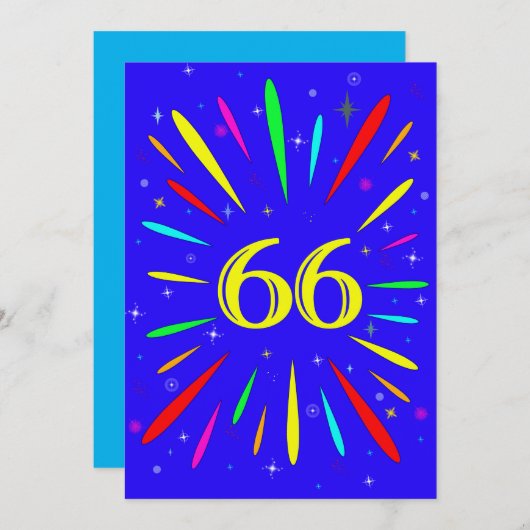 第66回バースデーパーティーの招待状の爆発 招待状 (正面/裏面)