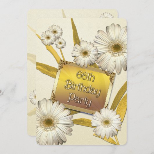 第66回バースデーパーティーデイジー 招待状 (正面/裏面)