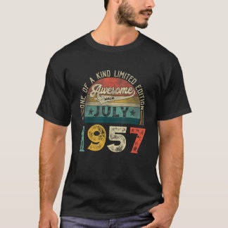 第66誕生日装飾1957年7月男性女性66 Y Tシャツ