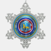 第66軍隊情報旅団 スノーフレークピューターオーナメント (正面)
