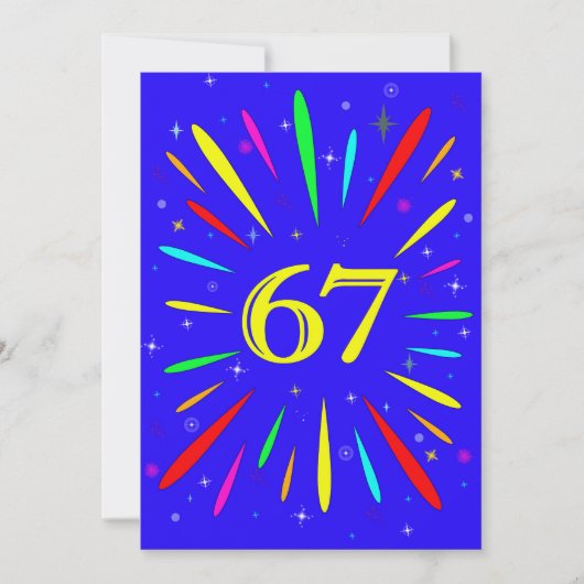 第67回バースデーパーティーの招待状の爆発 招待状 (正面)