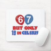 第67歳の誕生日のデザイン マウスパッド (マウス)