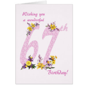 第67誕生日花飾数