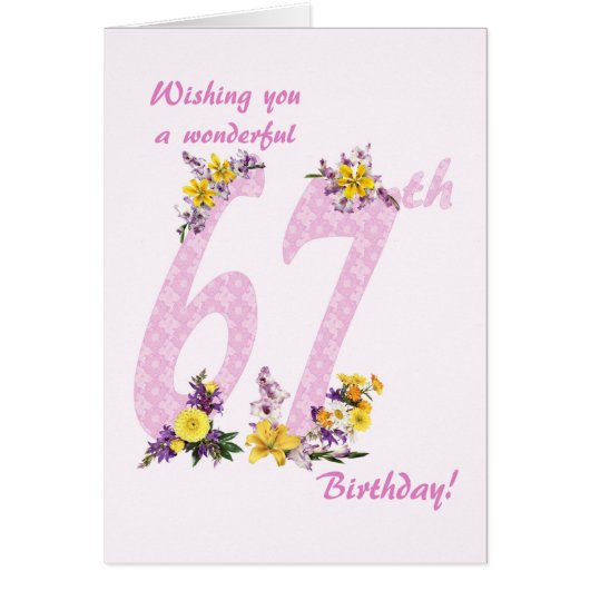 第67誕生日花飾数 (正面)