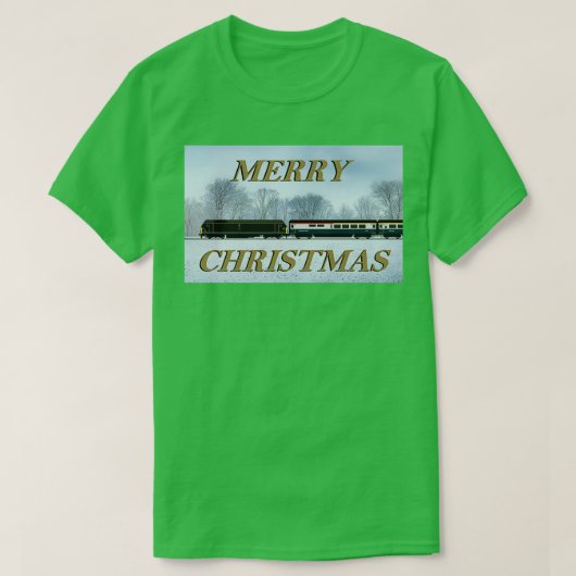 第67類機関車クリスマスカード Tシャツ (デザイン正面)