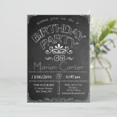 第68チャルクボード誕生祝い招待状 招待状 (スタンド正面)