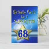 第68回誕生日パーティーSuperstarへの招待。 招待状 (スタンド正面)