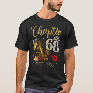 第68章EST 1955 68誕生日ワインレオパ Tシャツ