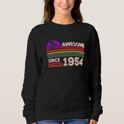第68誕生日女子1954素晴らし年以来 スウェットシャツ (正面)