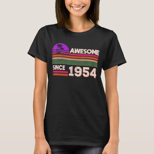 第68誕生日女子1954素晴らし年以来 Tシャツ (正面)