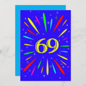 第69回バースデーパーティーの招待状の爆発 招待状 (正面/裏面)