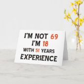 第69誕生日のデザイン カード (黄色い花)