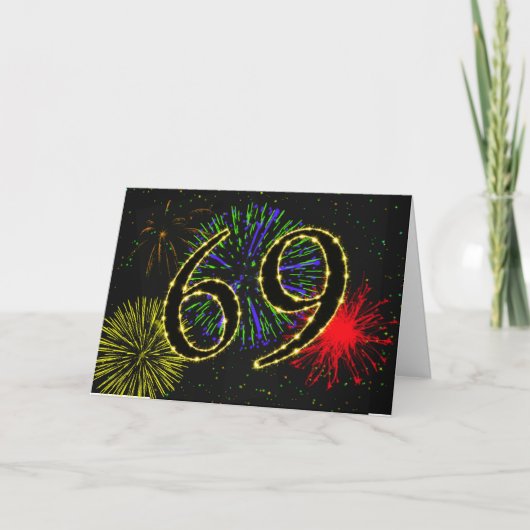 第69誕生日花火付き花火大会 カード (正面)