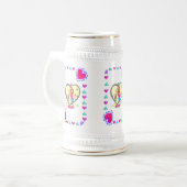 第6 Anniversayのマグを結婚する記念日 ビールジョッキ (正面左)