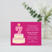 第7お誕生日ケーキ招待状 招待状 (スタンド正面)