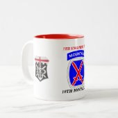 第7エンジニアの大隊第10山のマグ ツートーンマグカップ (正面左)