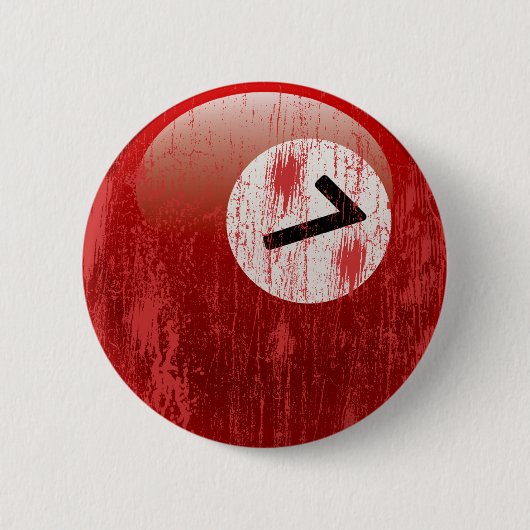 第7ビリヤードのボール – 浸食および熟成 缶バッジ (正面)