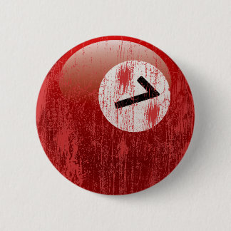 第7ビリヤードのボール – 浸食および熟成 缶バッジ