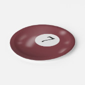 第7ビリヤード球 ペーパープレート (アングル)