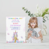 第7フローラユニコーン誕生日招待状（写真あり） 招待状 (スタンド正面)
